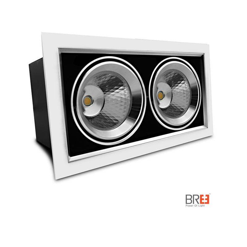 singură dublă sau triplă a condus downlight capul grille reglabile downlight pătrat cu 360 de grade unghi de înclinare