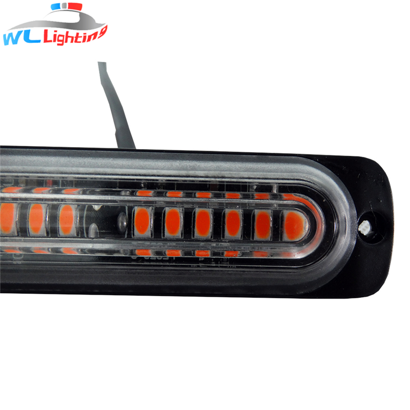 SMD 12V 24V 6W Suprafață de montare 12 LED Mini Strobe grila de avertizare lumină intermitentă