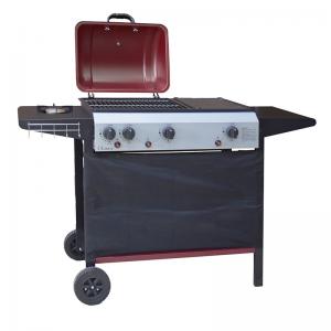 CE aprobare 3 + 1 arzatoare în aer liber bbq gratar gaz grill comercial gaz cu arzător lateral