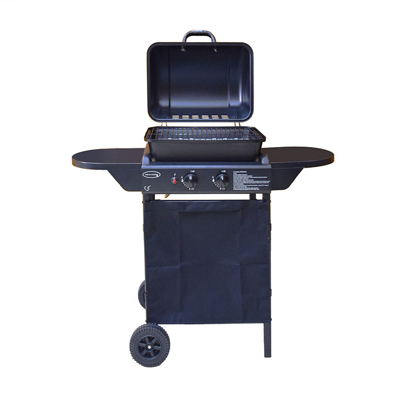 De înaltă calitate 2burners fontă de interior de gaz BBQ gratar gratar barbecue gratar