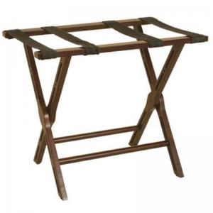 suport pentru bagaje din lemn cu raft