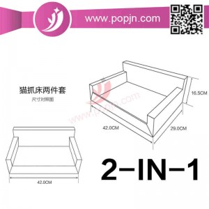 Funny Recycle Pisica Scratcher Gofrat Cardboard Lounge Cu Catnip