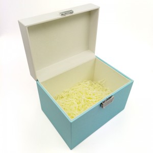 Logo personalizat Hârtie rectangulară Cutie cadou cu blocare și cheie