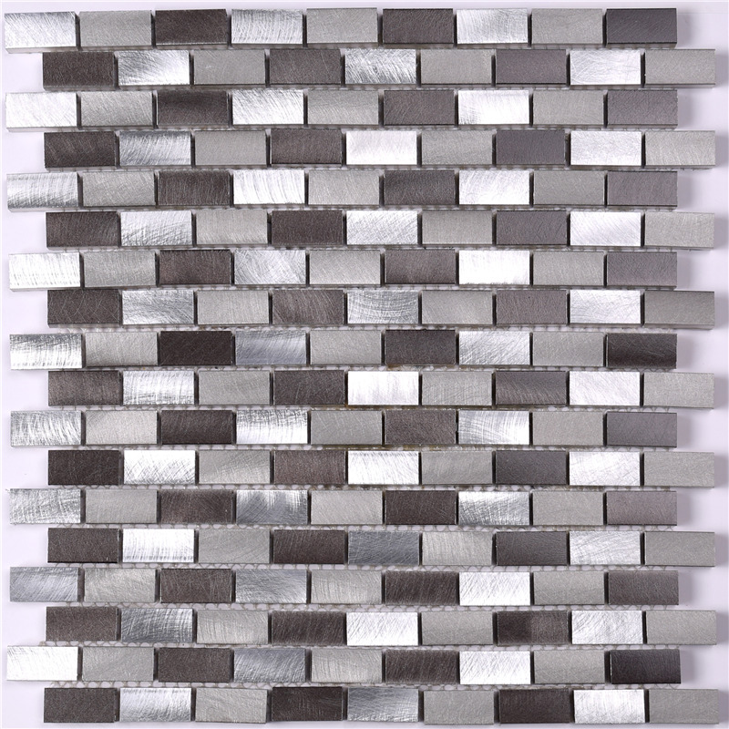 Perie 15 * 30 Aluminiu Metal Backsplash Placi de design pentru bucatarie