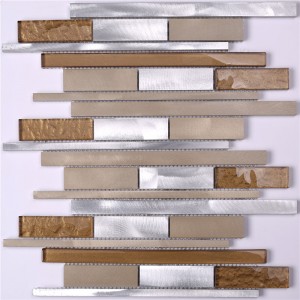 HLC40 3D de aur Selectați din sticlă și din aluminiu mozaic Interior Living living Decorative de perete și pardoseli Design Design