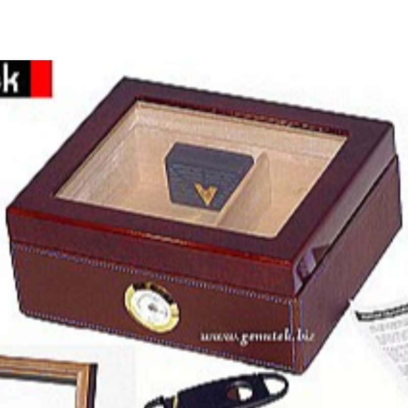 Lemn 50 Count Sticlă Top Humidor de țigară