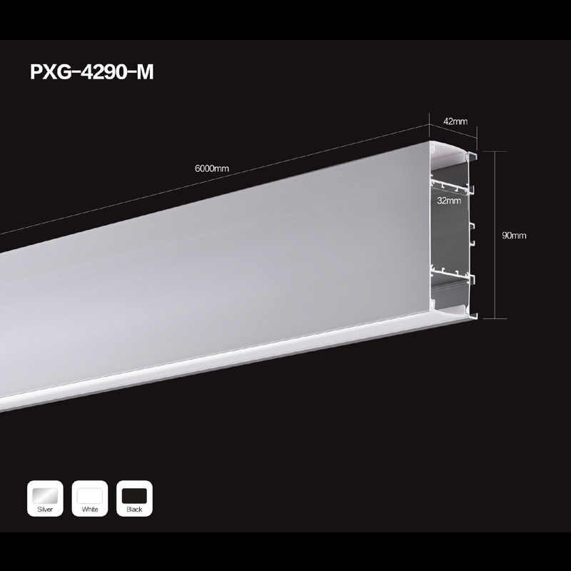 Profil din aluminiu 6063 T5 din aluminiu pentru iluminat cu LED