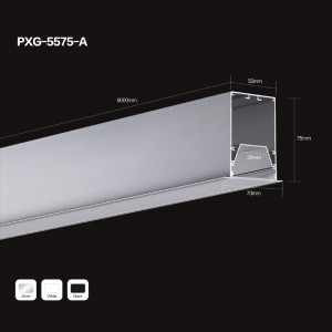 6063 profil din aluminiu din aluminiu din aluminiu, cu clemă de montare a capacului de capăt