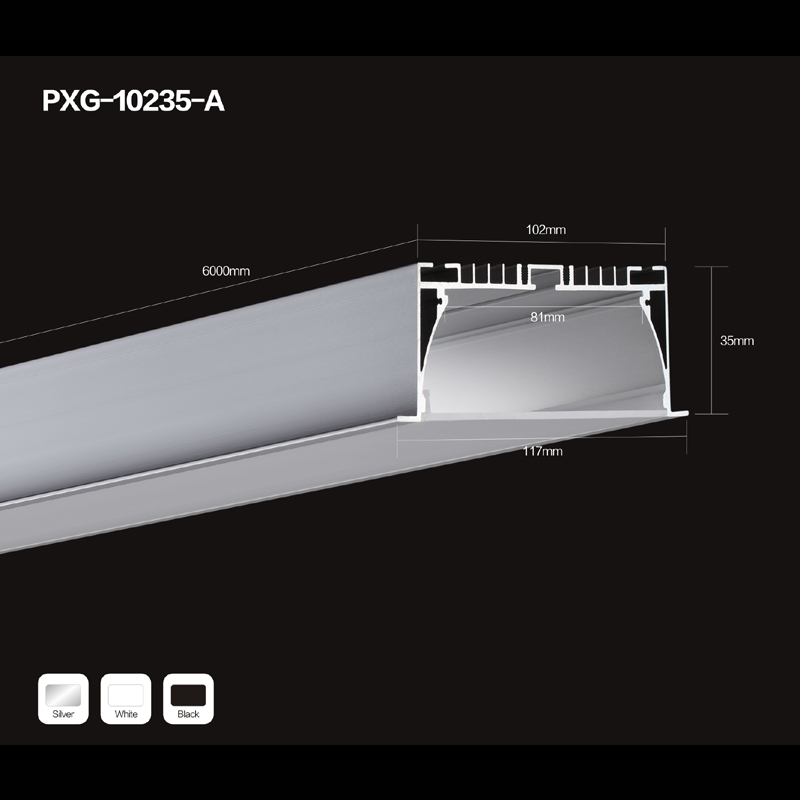 Carcasă din profile de aluminiu din carcasă din aluminiu, cu clemă de capăt pentru capace PC