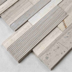 Preț scăzut Strip Art Placi de mozaic cu ceramică Mix Piatră naturală piatră de sticlă de mozaic pentru pereți de decor exterior Pereți de mozaic de vară prețurile în Egipt pește scară mozaic placi ceramice