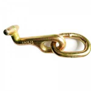 Cârlig forjat G70 T cu legătură sudată placat galben