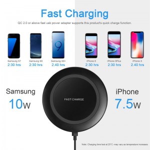 KPS-9502HCHot care vinde încărcător wireless mini QI cu oglindă de 7.5W pentru telefon