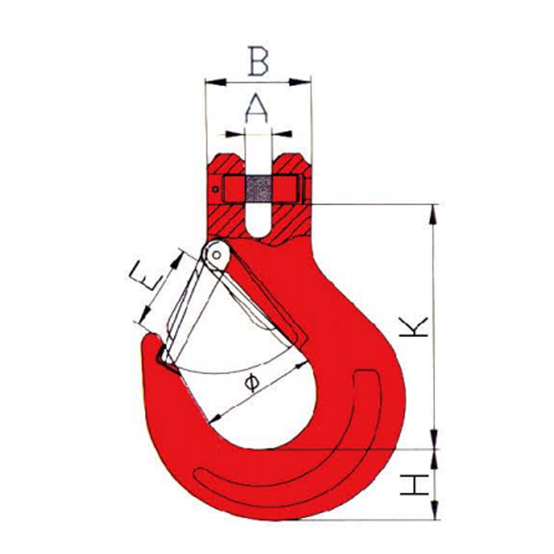 G80 Clevis Sling Hook cu zăvor