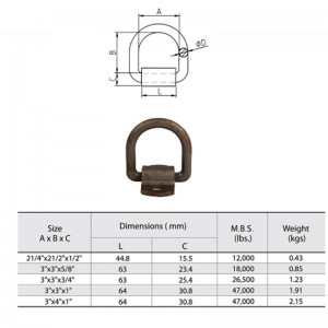 Inel D forjat din oțel carbon carbonat cu învelișuri