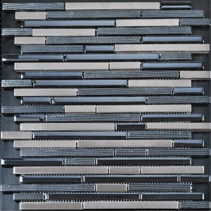 HST08 Cea mai recentă proiectare din sticlă de bucătărie temperată cu oțel inoxidabil mixt față de față