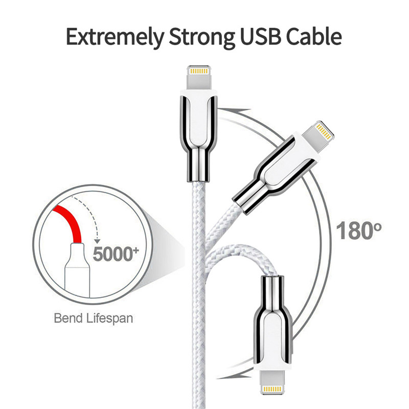 KPS-8445CB cablu USB din nylon / fire de bumbac din aliaj de zinc