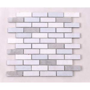 Design modern Sticlă gri sticlă Amestec de marmură și piatră Mozaic decorare Pereți Tile Splash Spate