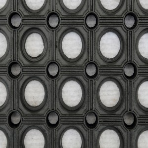 Covoraș de cauciuc antiderapant cu gaură de drenaj pentru loc de joacă