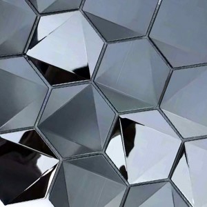 Placi din metal negru 304/316 Placi din oțel inoxidabil Mozaic pentru decorarea pereților