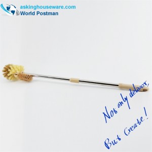 Perie de toaletă Akbrand Țeavă elastică din oțel inoxidabil cu perie de curățare multifuncțională mică