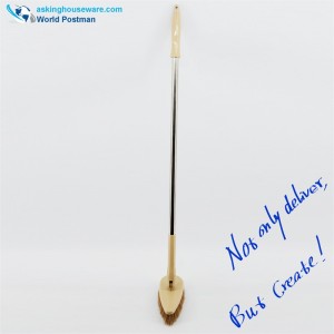 Perie de podea Akbrand Cap lung în formă de triunghi din țeavă inoxidabilă lungă