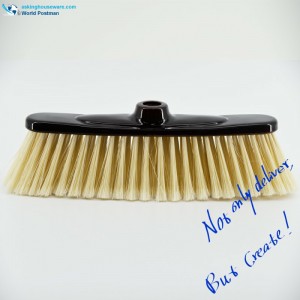 Cap de mână din plastic Akbrand cu formă de navetă dublă cu pensulă acoperită cu culoarea ciocolatei