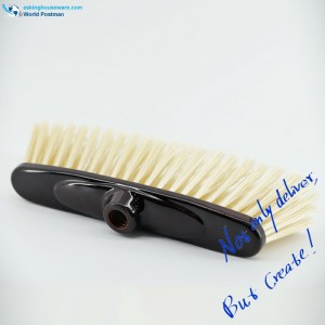 Cap de mână din plastic Akbrand cu formă de navetă dublă cu pensulă acoperită cu culoarea ciocolatei