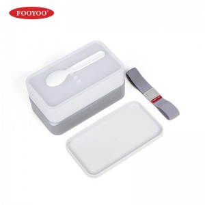 Containere de preparare portabile pentru masă cu 2 niveluri, din plastic, cu două niveluri, pentru copii