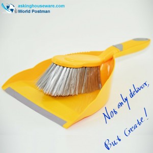 Peria de praf Akbrand Dustpan cu intrare de praf moale TPR și mâner moale TPR