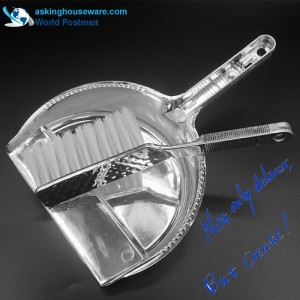 Băiat cu perie de praf Akbrand Semicircle cu mâner lung acoperit cu argint