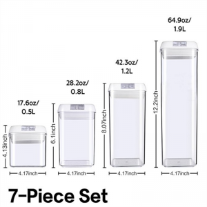Set de containere pentru depozitarea alimentelor din plastic, reutilizabile, din 12 piese, pentru conservarea alimentelor