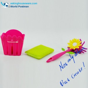 Akbrand Bucătărie pentru curățare și cupă de depozitare, cu ventuze și burete