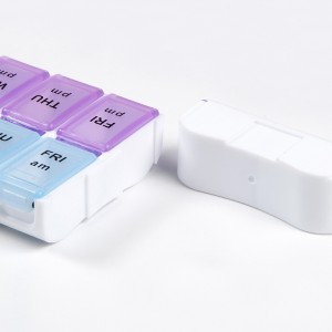 Cutie de pastile pentru organizator, de 14 cazuri, din plastic detașabil pentru săptămână