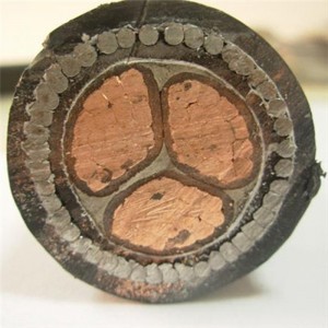 Cablu blindat multi-core de înaltă tensiune OEM Cablu de alimentare cu 3 nuclee cu listă de mărimi