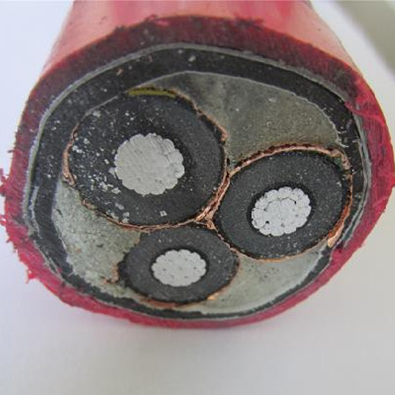 Tensiune medie 11KV 3 cablu blindat cu miez / PVC Swa Cablul electric din oțel
