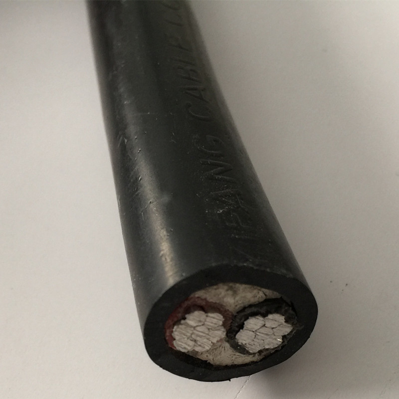 Geacă HDPE / PE Impermeabil la apă subteran cu 2 nuclee Cablu de aluminiu de înaltă tensiune