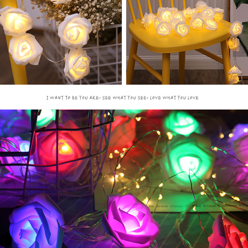 10 / 20LEDs LED-uri Funcționate cu baterii Lumină cu șiruri de flori Lumină de Crăciun Lumină de Zână Valentin Decorațiune Petrecere de nunți