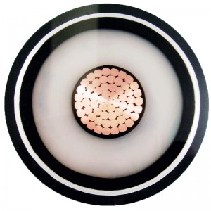 220kv XLPE Cablu de alimentare cu un singur nucleu de înaltă tensiune, cu o înveliș ondulat