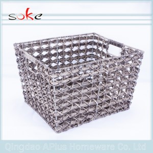 Coș de depozitare țesut din ratan PE de vânzare la cald