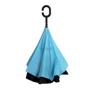 Umbrela de ploaie cu mâner dublu, tip strat, personalizat