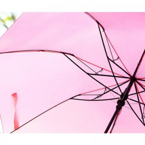 2019 Cu deschidere automată din cârlig de mâner din lemn de rață galbenă 2 umbrelă pliabilă