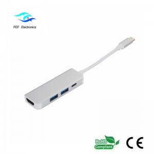 USB tip c / HDMI femelă + 2 * USB3.0 Femelă + SD + TF Cod convertor: FEF-USBIC-022