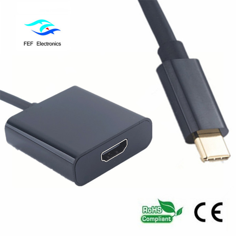 USB tip c la usb3.0 femelă + HDMI femelă + PD convertor carcasă metalică FEF-USBIC-005A