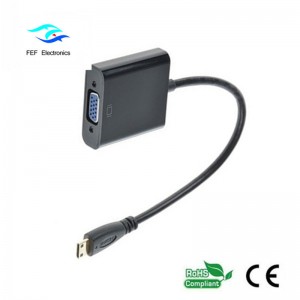 Mini convertor HDMI Masculin la VGA Cod convertor: FEF-HIC-004