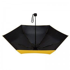 umbrelă de soare parasol ușor Mini Anti UV galben mic umbrelă