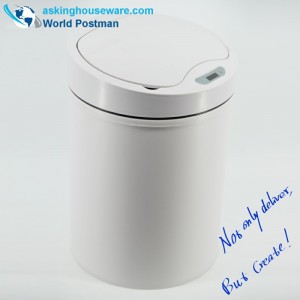 Coș de praf inductive automate AKbrand cu încărcător electric, gri, 15 litri