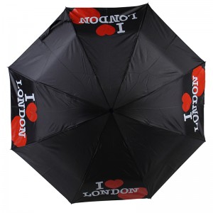 2019 umbrelă personalizată Copii de artă manuală alb-negru culoare 3 umbrelă pliabilă