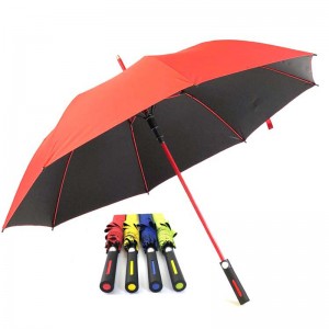 Cadru colorat din fibră de sticlă publicitară 27 inch Umbrelă de golf Un singur strat Umbrela auto deschisă