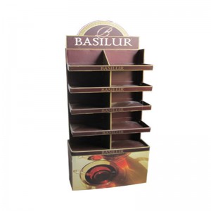 Standuri de afișare la punctul de vânzare reciclabil din carton Pegboard Floor Afișează suport pentru afișare din carton