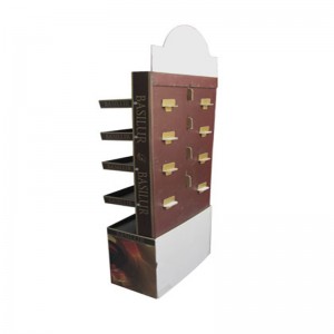 Standuri de afișare la punctul de vânzare reciclabil din carton Pegboard Floor Afișează suport pentru afișare din carton